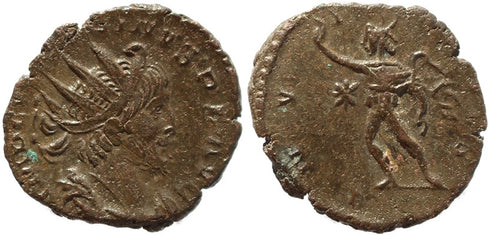Roman coin of Victorinus antoninianus - INVICTVS - Cologne